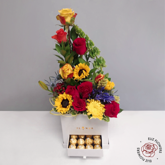 Flowers and Chocolate Box